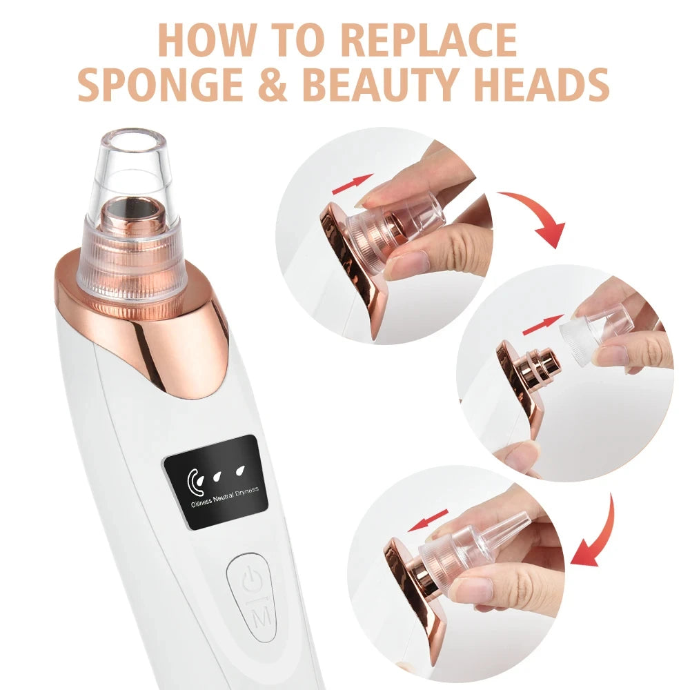Electric Blackhead Remover Vacuum Cleaner Black Spots Removal Facial