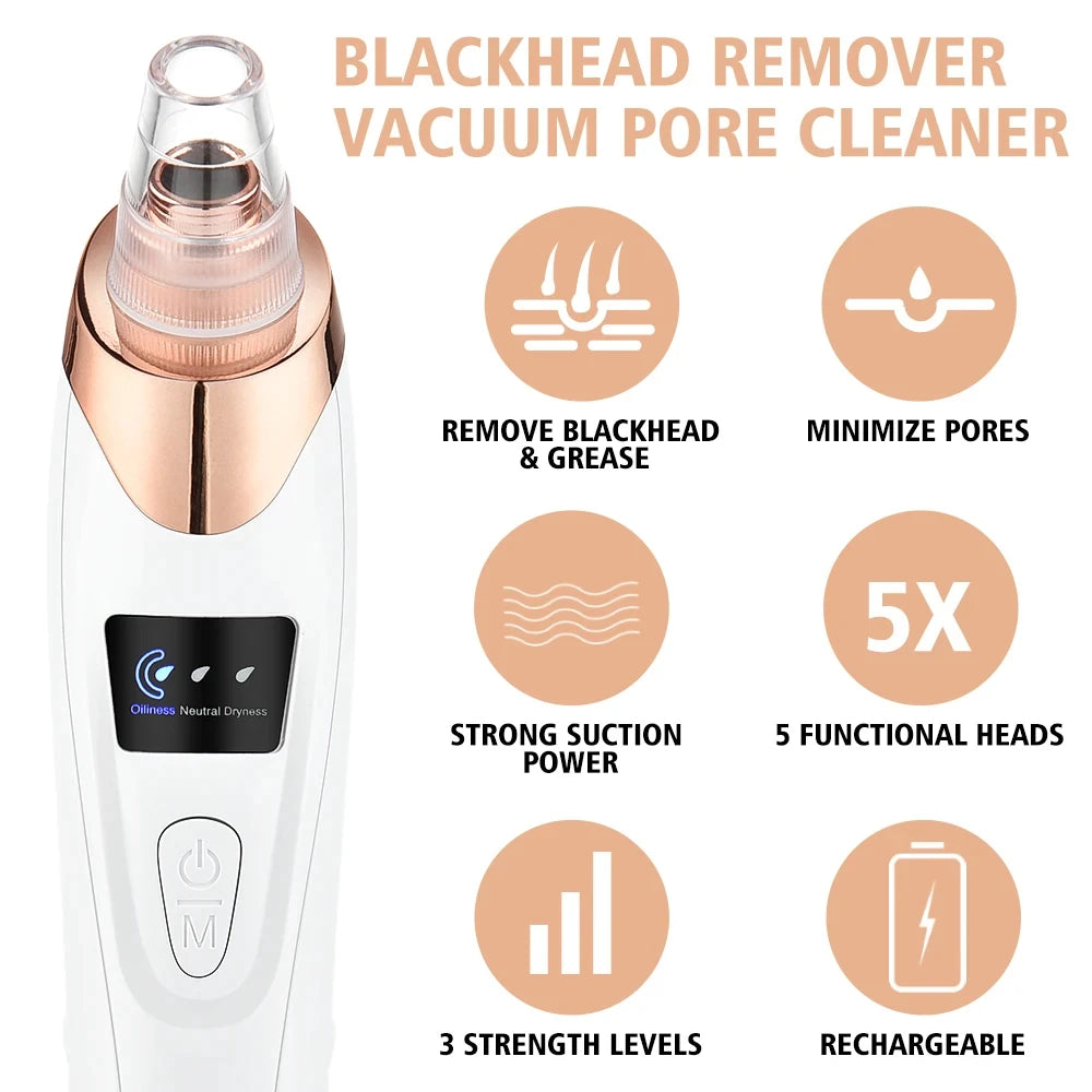 Electric Blackhead Remover Vacuum Cleaner Black Spots Removal Facial