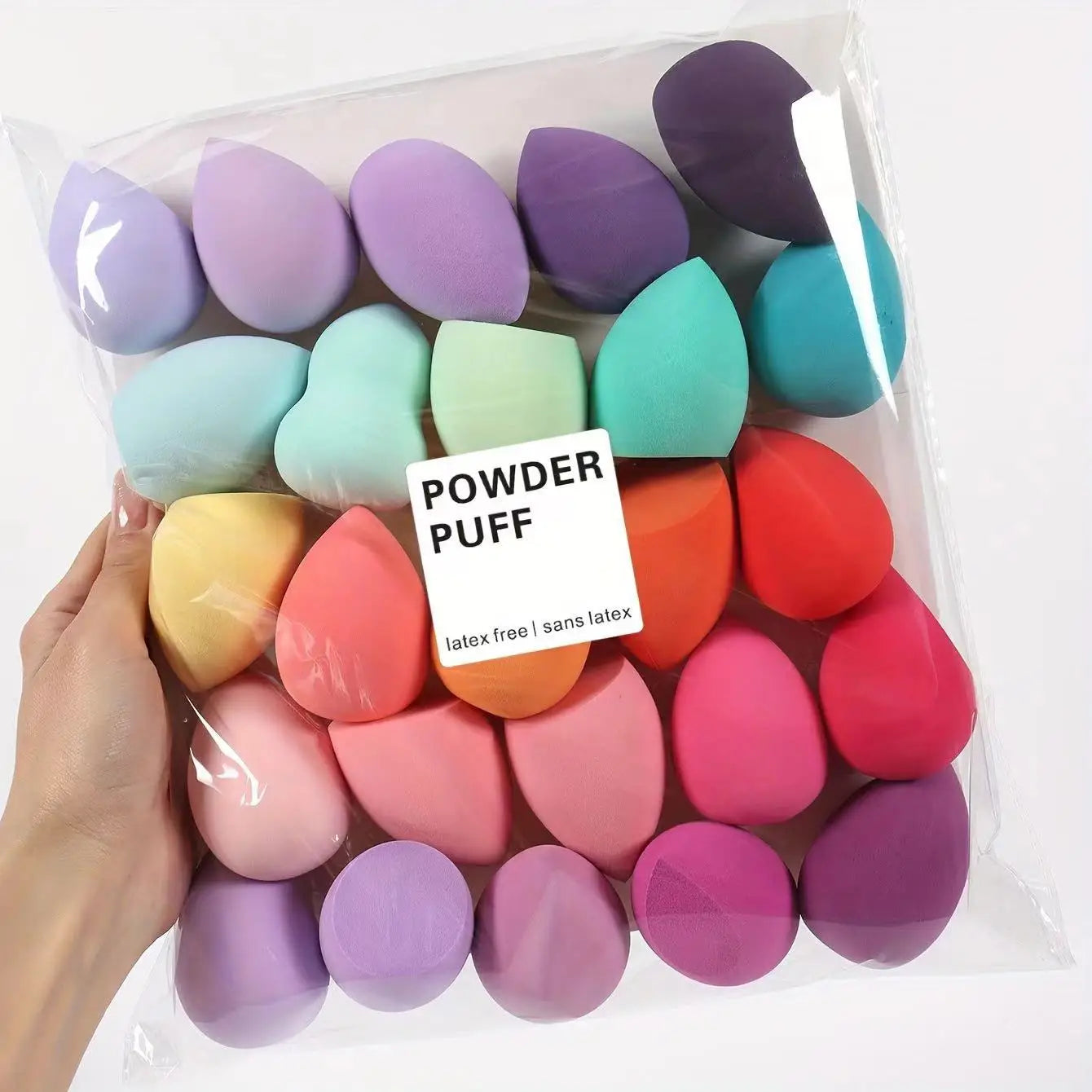 7piece/18piece makeup sponge set, suitable for liquid BB cream powder
