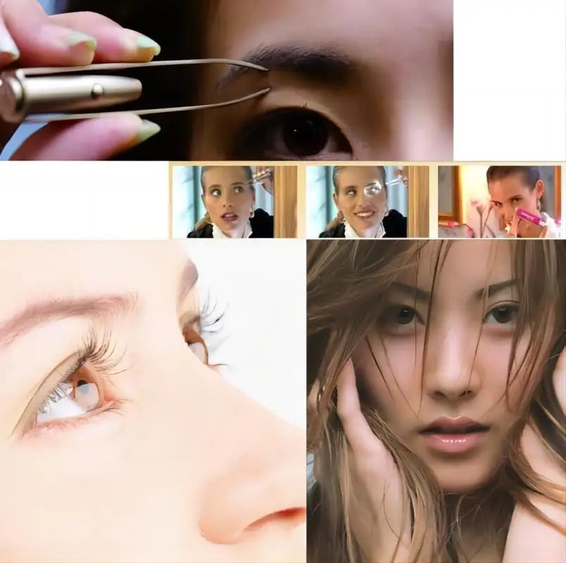 1pc Portable Stainless Steel Smart Design Eyebrow Hair Remove Tweezer